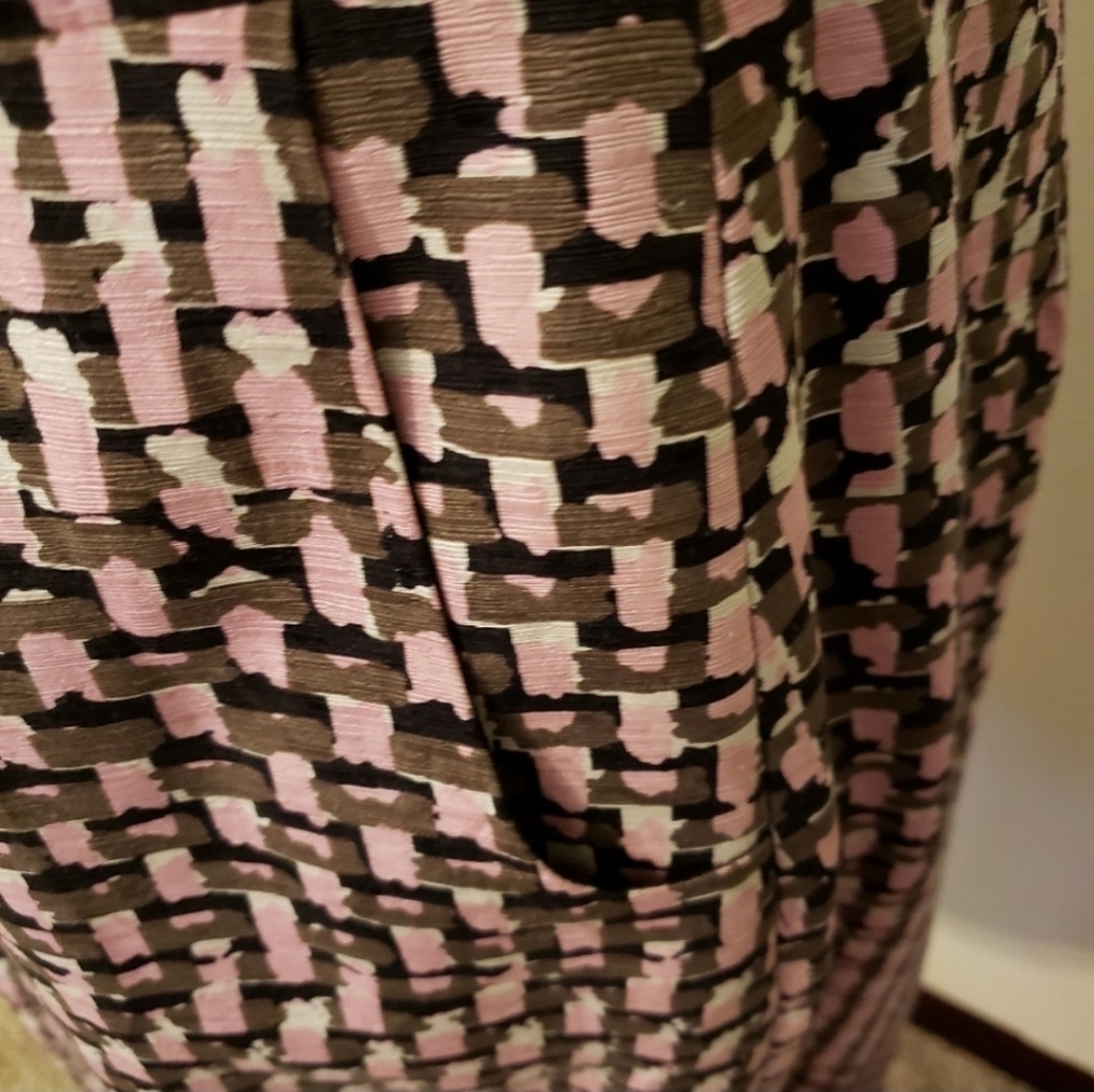 Banana Republic Strapless Dress Houndstooth Faux Wrap Mini Silk Y2K Prom Summer - Picture 6 of 13